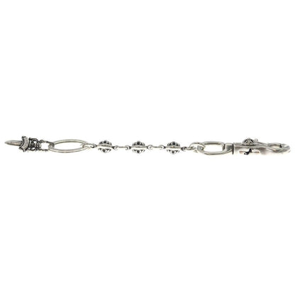 Chrome Hearts Clip No2 Ball Cross Key Chain Silver Key Holder — view 3