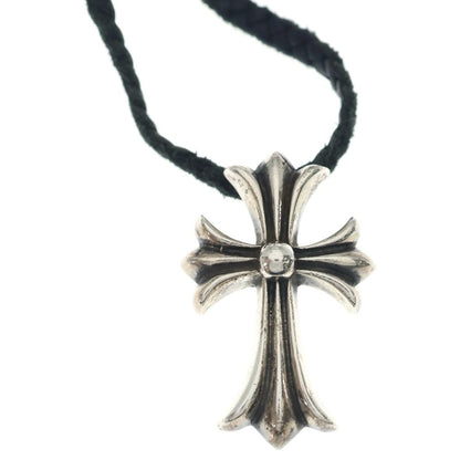 Chrome Hearts CH Crs Sml Small CH Cross BC Boro Chip Braid Necklace Silver — view 3