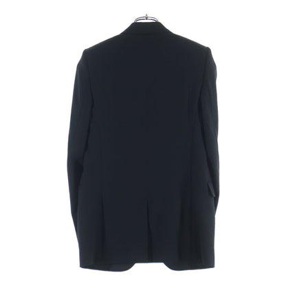 Saint Laurent Paris Lapel Contrast Smoking Tailored Jacket Black — view 2