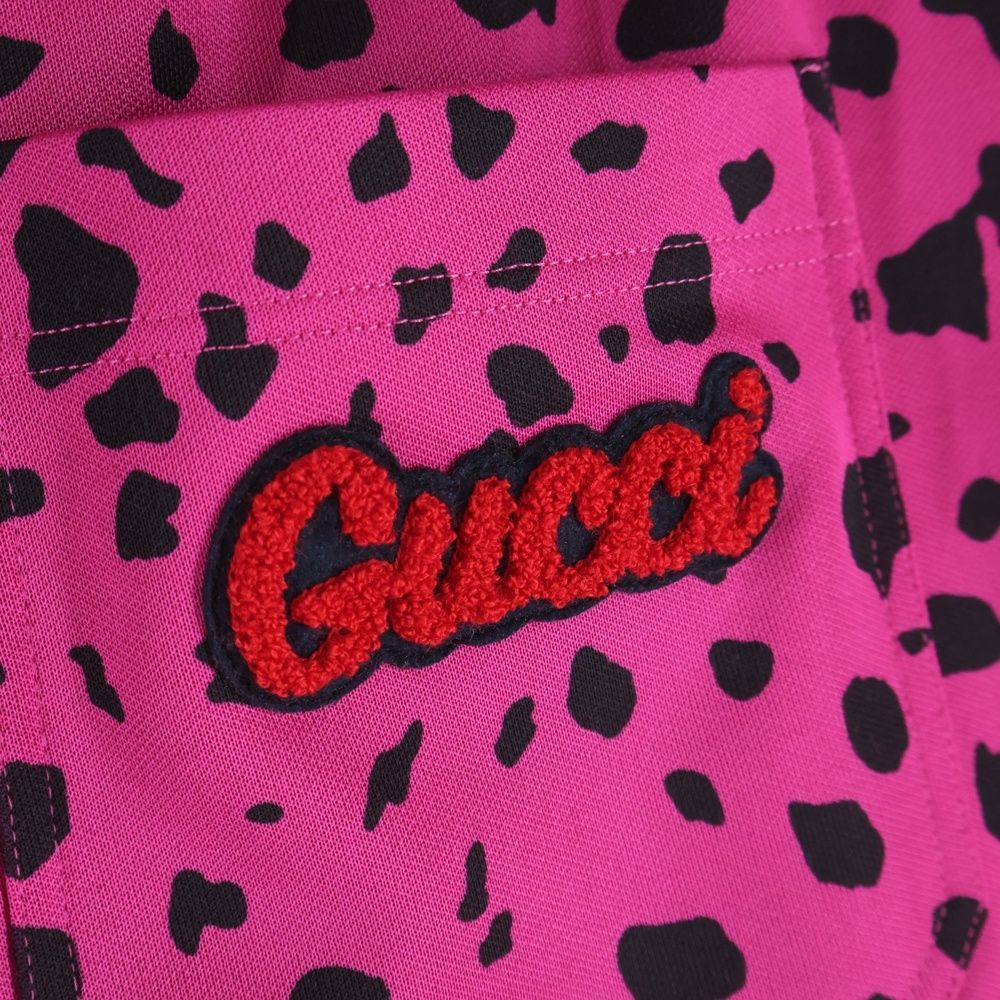 Gucci Logo Leopard All Over Sweatshirt Pants Pink — view 5