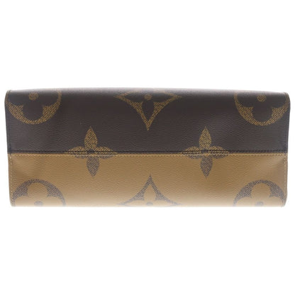 Louis Vuitton Monogram Reverse On The Go MM Tote Brown Leather Gold — view 4