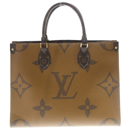 Louis Vuitton Monogram Reverse On The Go MM Tote Brown Leather Gold — view 2