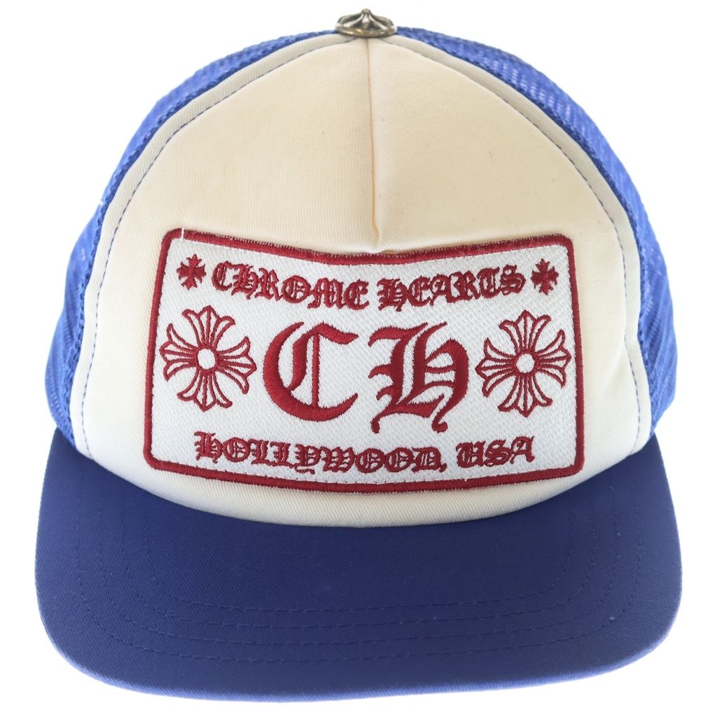 Chrome Hearts Trucker Cap CH Embroidery Mesh Trap Khaki Cap Hat Blue Red White — view 4