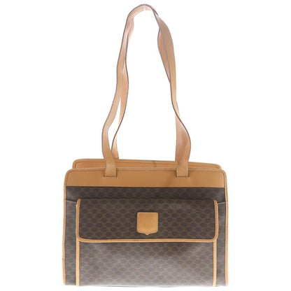 Celine Macadam Tote Brown Leather