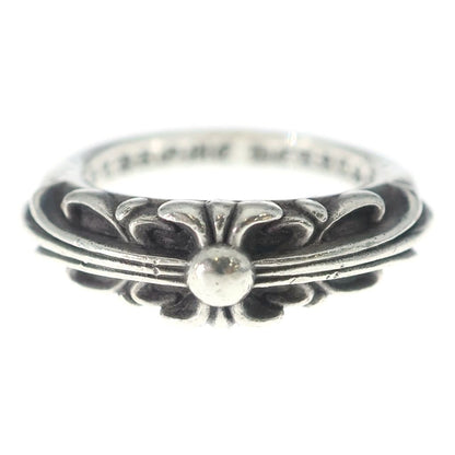 Chrome Hearts Baby Classic Floral Black Sling Silver Ring — view 4