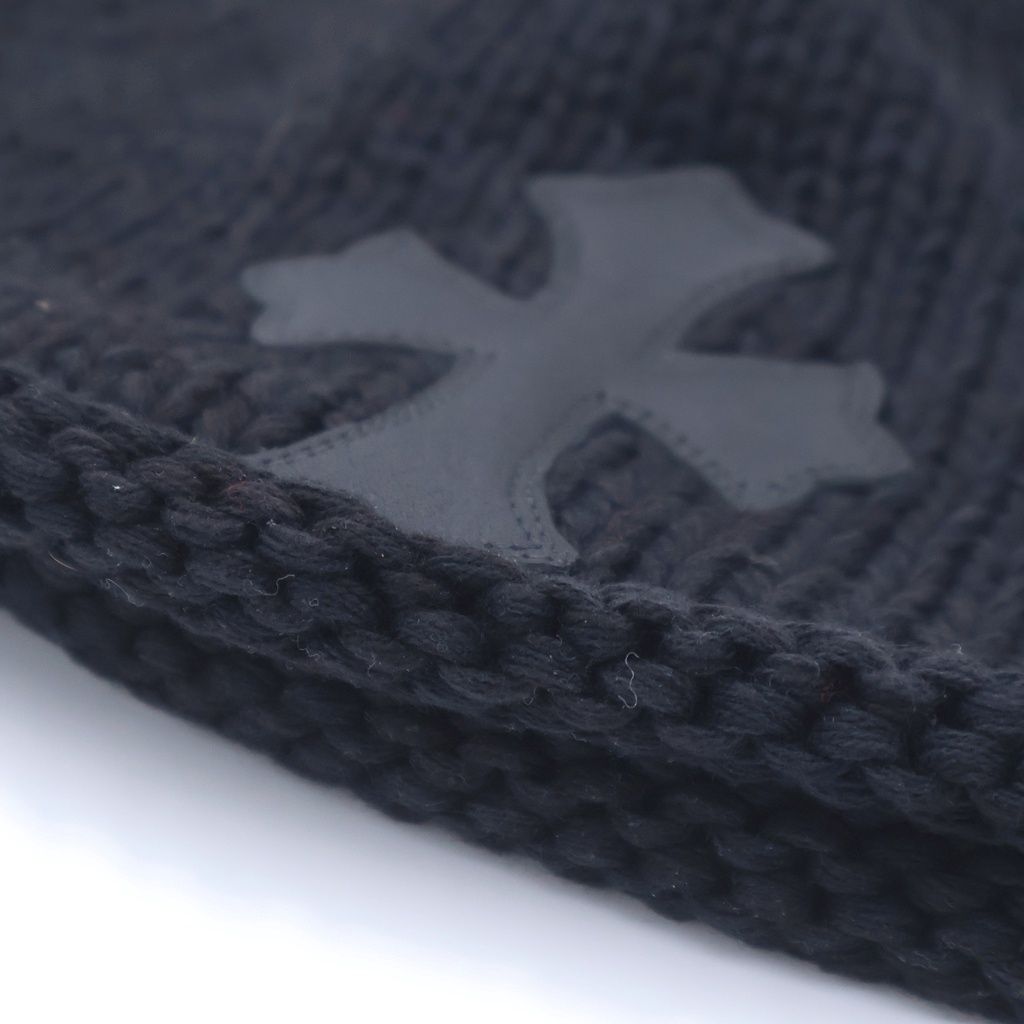 Chrome Hearts Beanie Cash Cross Patch Cashmi Abbey Knit Hat Black with — view 5
