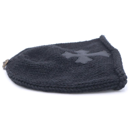 Chrome Hearts Beanie Cash Cross Patch Cashmi Abbey Knit Hat Black with — view 3