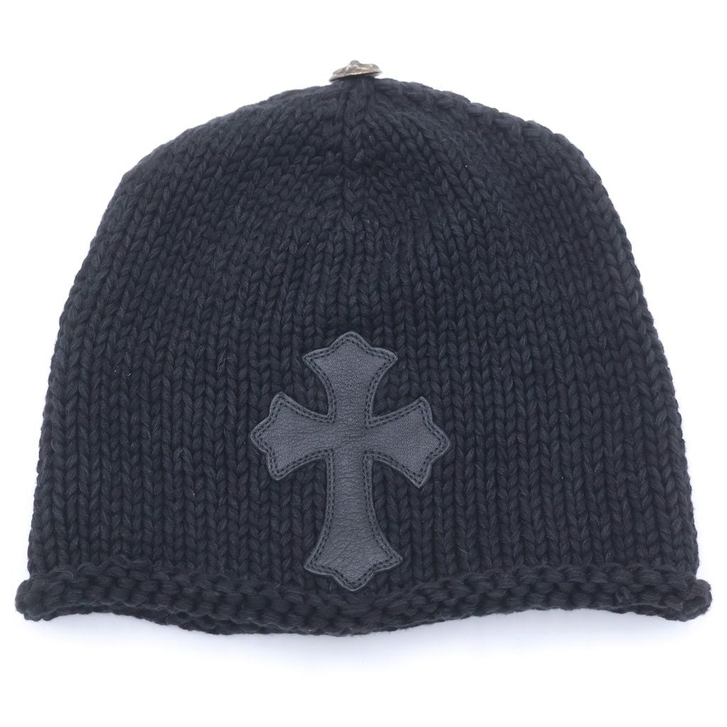 Chrome Hearts Beanie Cash Cross Patch Cashmi Abbey Knit Hat Black with