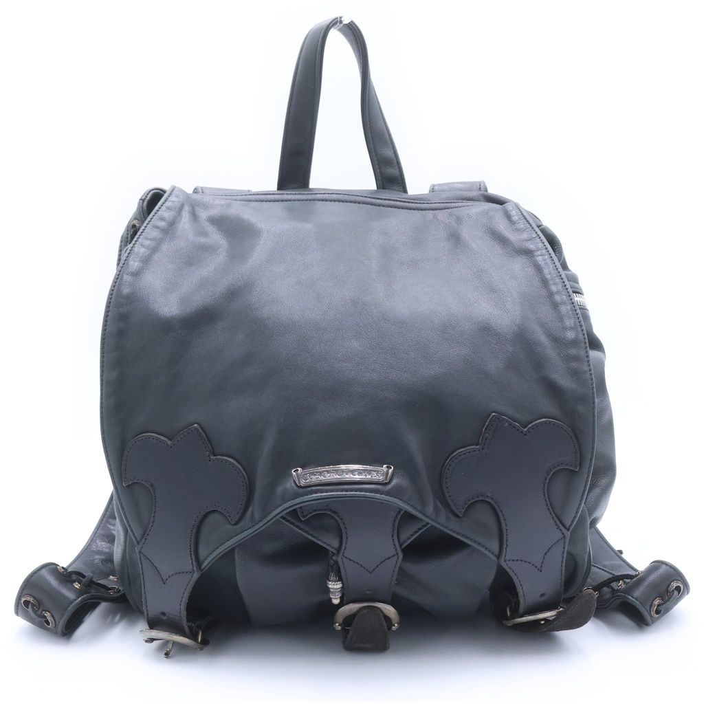 Chrome Hearts Backpack-l Large Backpack Gunslinger Strap Leather Black