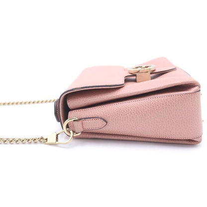 Gucci Interlocking Calf Leather 2-Way Shoulder Handbag Pink — view 3