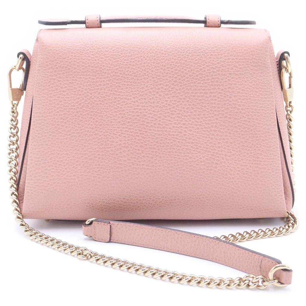 Gucci Interlocking Calf Leather 2-Way Shoulder Handbag Pink — view 2