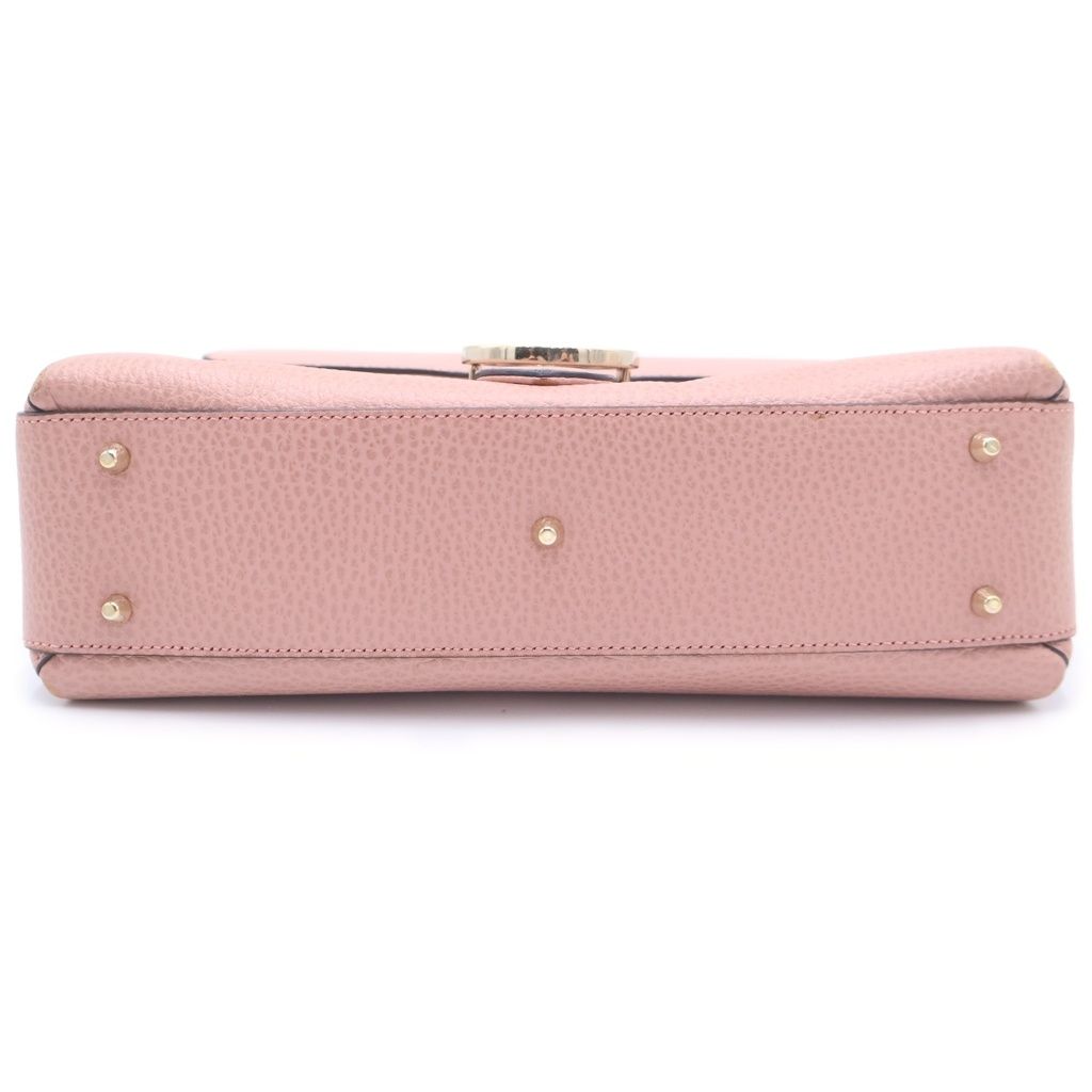 Gucci Interlocking Calf Leather 2-Way Shoulder Handbag Pink — view 5