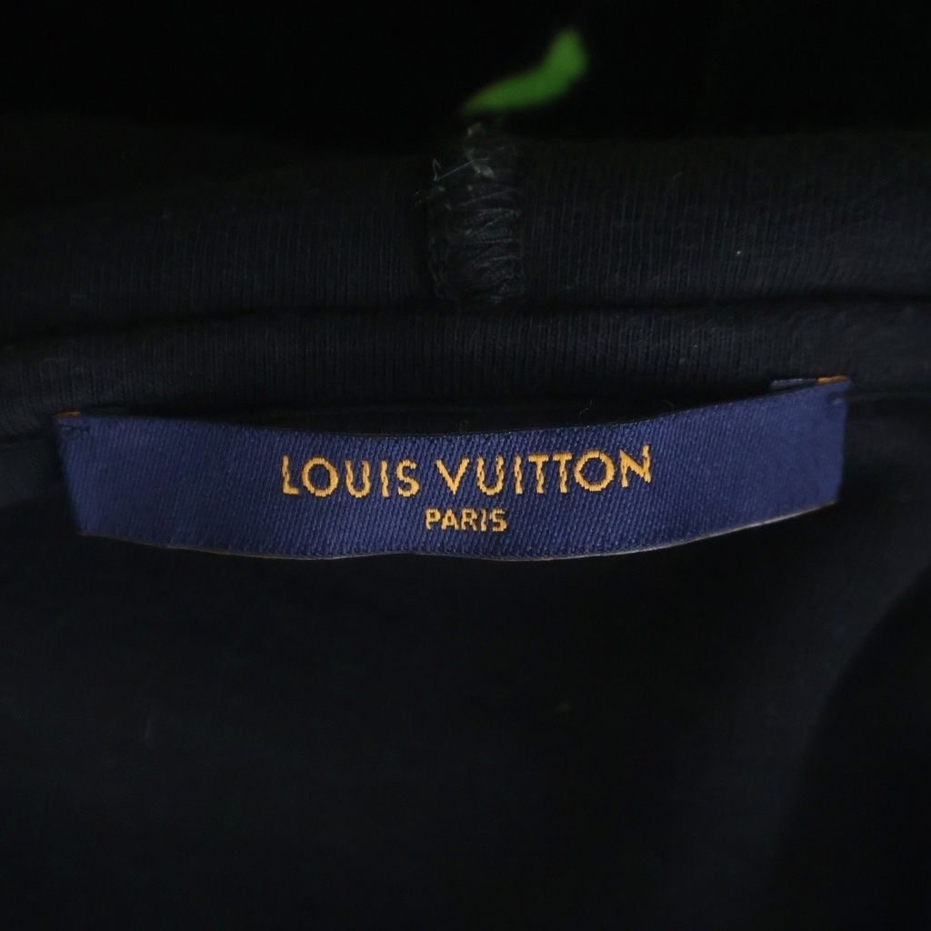 Louis Vuitton LV Eyes Graphic Velour Velvet Pullover Sweatshirt Hoodie Black — view 6