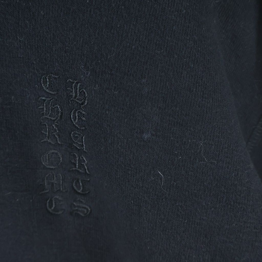 Chrome Hearts Not Logo Embroidery CH Plus Leather Patch Pullover Hoodie Black — view 6