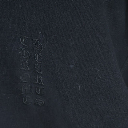 Chrome Hearts Not Logo Embroidery CH Plus Leather Patch Pullover Hoodie Black — view 6