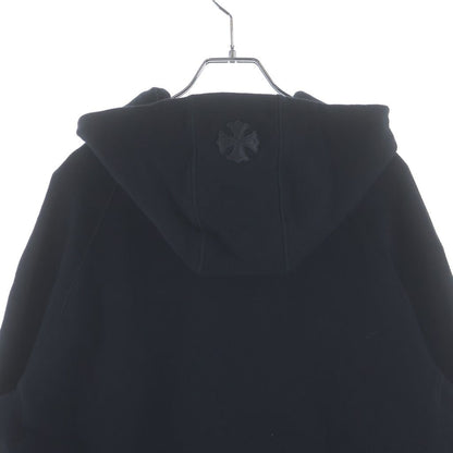 Chrome Hearts Not Logo Embroidery CH Plus Leather Patch Pullover Hoodie Black — view 4