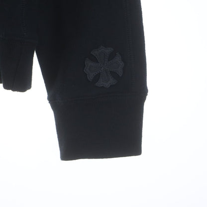 Chrome Hearts Not Logo Embroidery CH Plus Leather Patch Pullover Hoodie Black — view 5