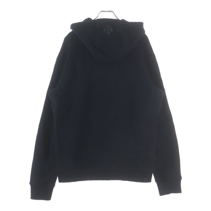 Chrome Hearts Not Logo Embroidery CH Plus Leather Patch Pullover Hoodie Black — view 2