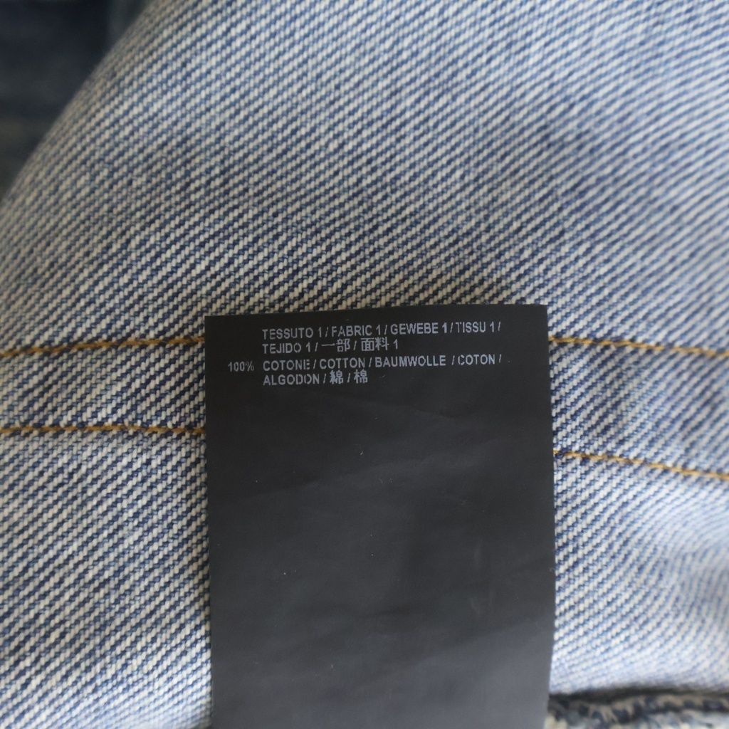 Balenciaga Destroyed Boots Cut Long Denim Pants Cut Jeans Indigo — view 7