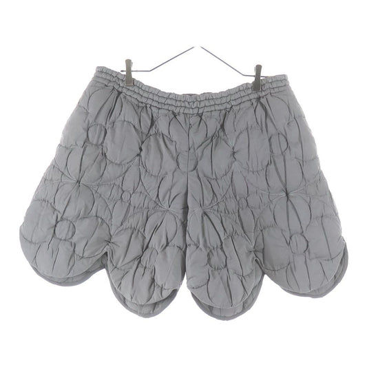 Louis Vuitton Egyptian Cotton Gabardine Trousers Flower Quilted Shorts Gray