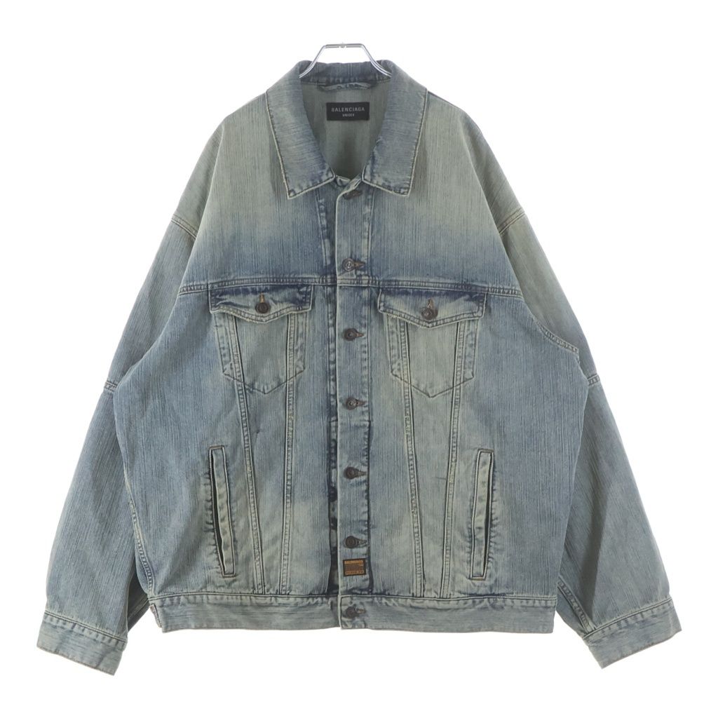 Balenciaga Oversized Denim Jacket Fade Indigo
