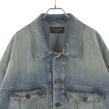 Balenciaga Oversized Denim Jacket Fade Indigo — view 3