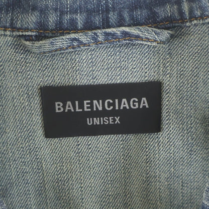 Balenciaga Oversized Denim Jacket Fade Indigo — view 6