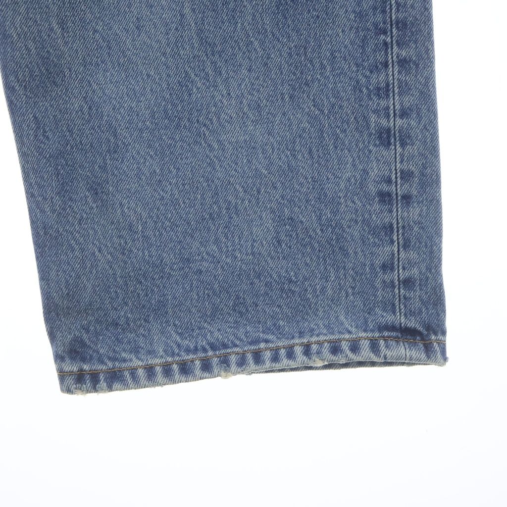 Balenciaga Loose Fit Jeans Fit Washed Denim Pants Indigo — view 5