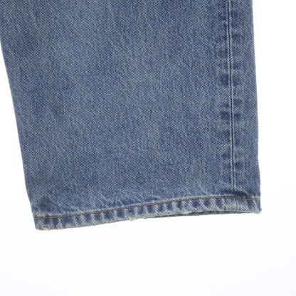 Balenciaga Loose Fit Jeans Fit Washed Denim Pants Indigo — view 5