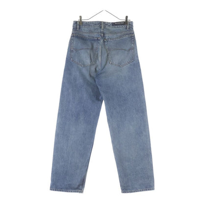 Balenciaga Loose Fit Jeans Fit Washed Denim Pants Indigo — view 2