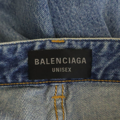 Balenciaga Loose Fit Jeans Fit Washed Denim Pants Indigo — view 6