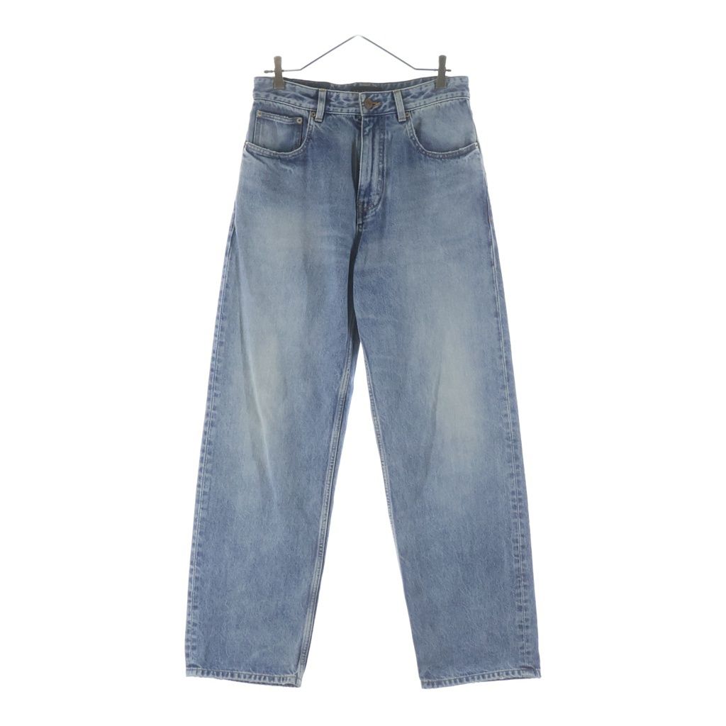 Balenciaga Loose Fit Jeans Fit Washed Denim Pants Indigo