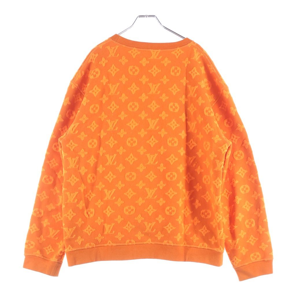 Louis Vuitton Full Monogram Jacquard Crewneck Knit Sweater Npn Orange — view 2
