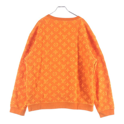 Louis Vuitton Full Monogram Jacquard Crewneck Knit Sweater Npn Orange — view 2