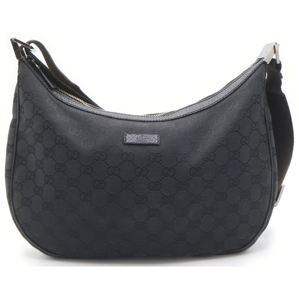 Gucci Crossbody Shoulder Bag GG Canvas Black