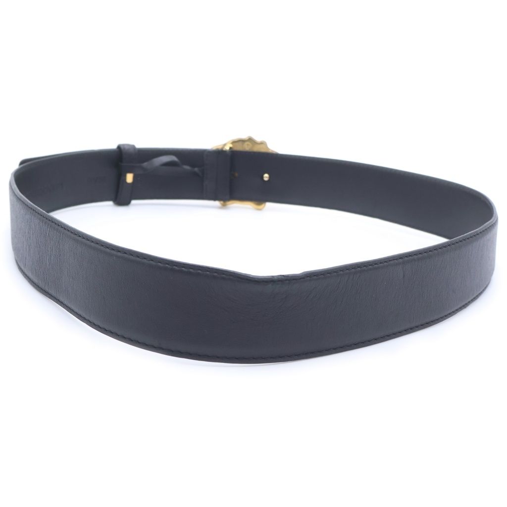Versace Medusa Buckle Leather Belt Black — view 2