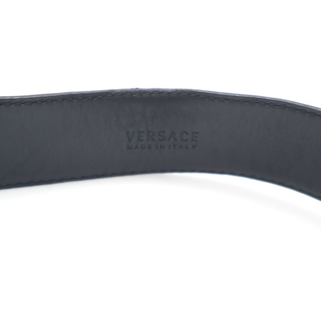 Versace Medusa Buckle Leather Belt Black — view 6