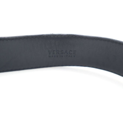 Versace Medusa Buckle Leather Belt Black — view 6