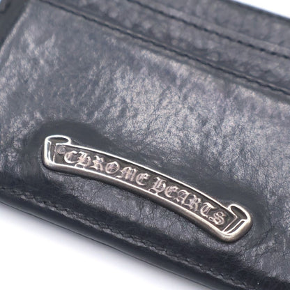 Chrome Hearts Double Side Leather Card Case Black with Scroll Label — view 5