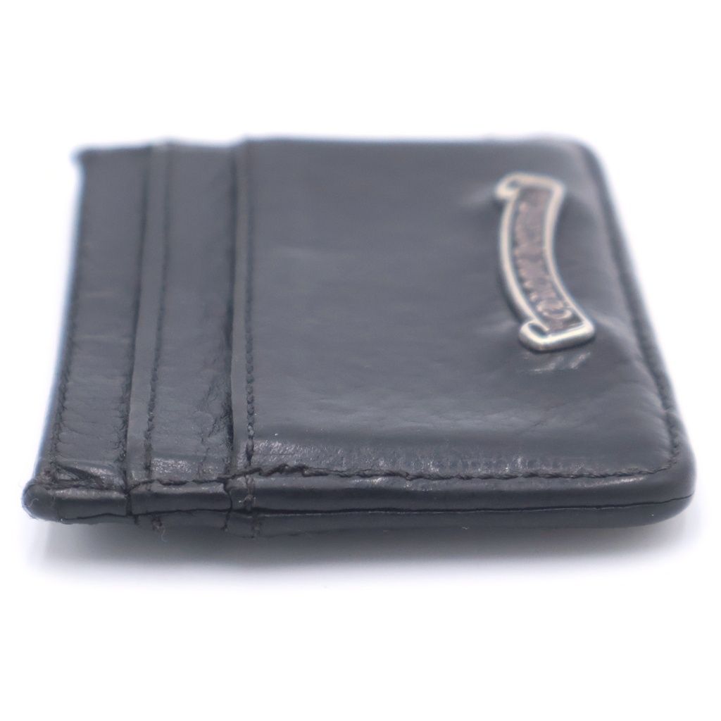Chrome Hearts Double Side Leather Card Case Black with Scroll Label — view 3