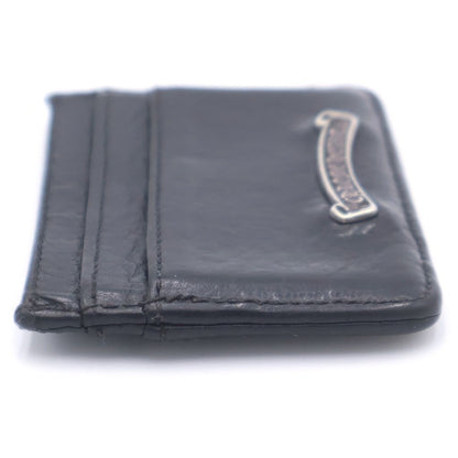 Chrome Hearts Double Side Leather Card Case Black with Scroll Label — view 3