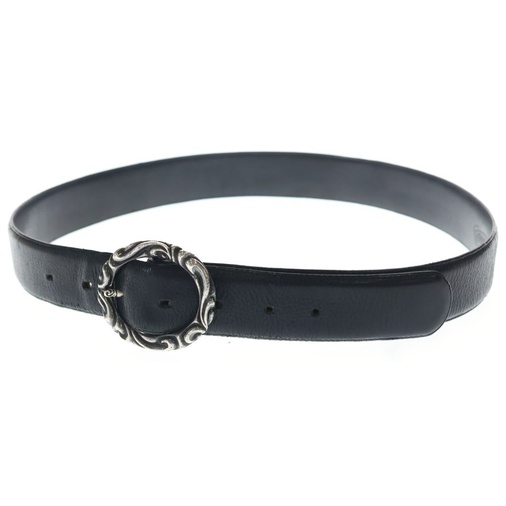 Chrome Hearts Blt Scrlrec Rectangle Scroll Leather Belt
