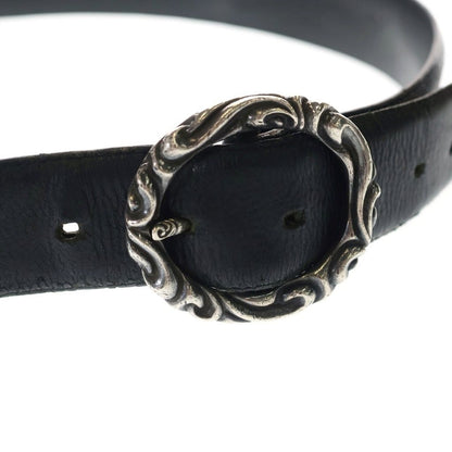 Chrome Hearts Blt Scrlrec Rectangle Scroll Leather Belt — view 4