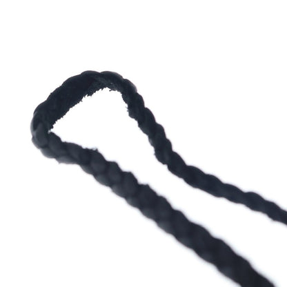 Chrome Hearts Leather Braid Scroll Necklace Black Silver — view 3