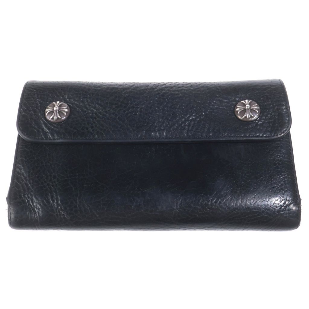 Chrome Hearts Wave Leather Wallet Black