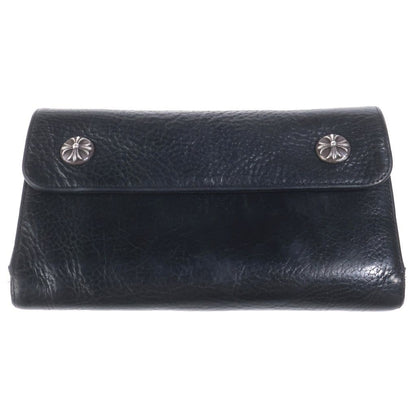Chrome Hearts Wave Leather Wallet Black