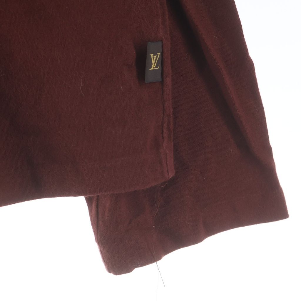 Louis Vuitton Henry Neck 10 Button Logo Pisneme Long Sleeve Top Red — view 5