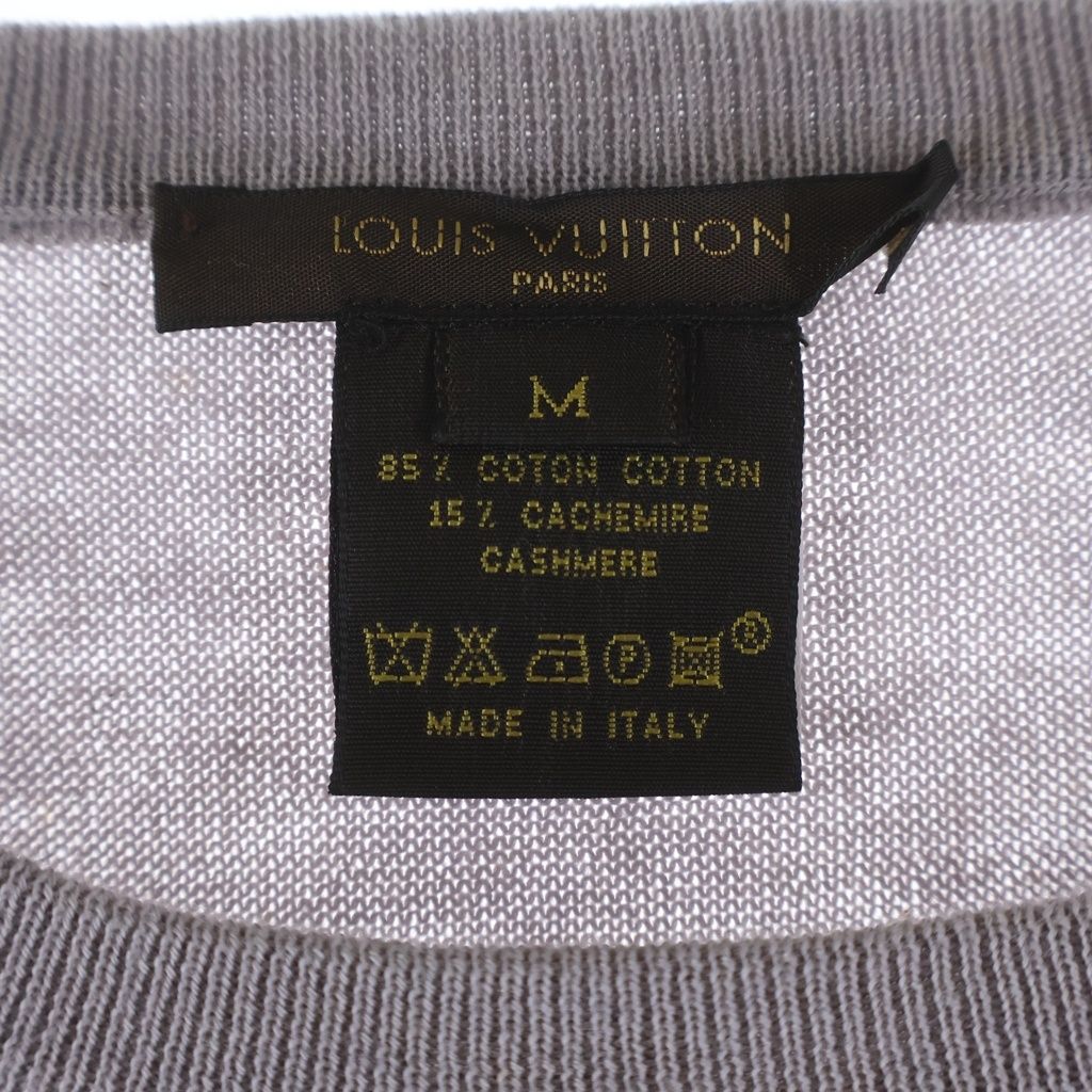 Louis Vuitton High Gee Cotton Cashmere Crew Neck Knit Gray Sweater — view 6
