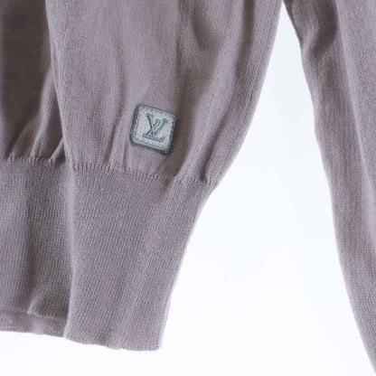 Louis Vuitton High Gee Cotton Cashmere Crew Neck Knit Gray Sweater — view 4