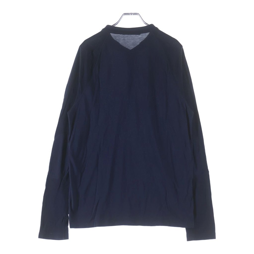 Louis Vuitton Raglan Switch Silk Cotton Henley Neck Elbow Patch Long Sleeve Top — view 2